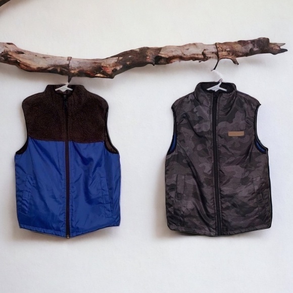 Reversible Buffalo David Bitton Boys Camo Vest - Size Small - Picture 1 of 7